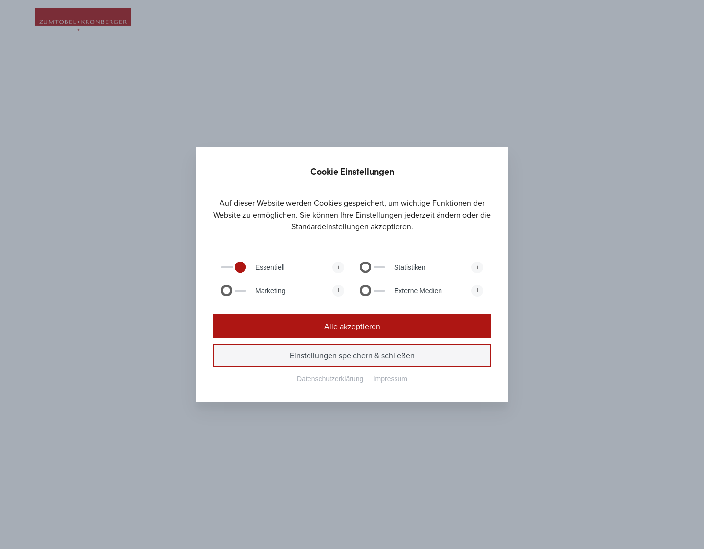 Aktuelle Website-Vorschau von Rechtsanwälte Zumtobel und Kronberger - Salzburg