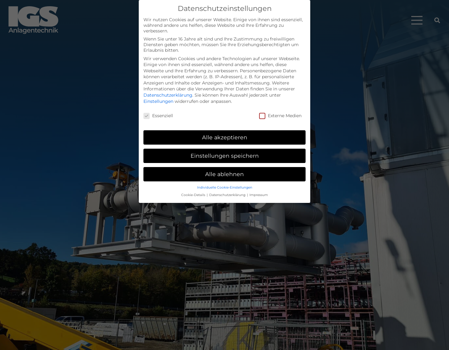 Aktuelle Website-Vorschau von Anlagentechnik
