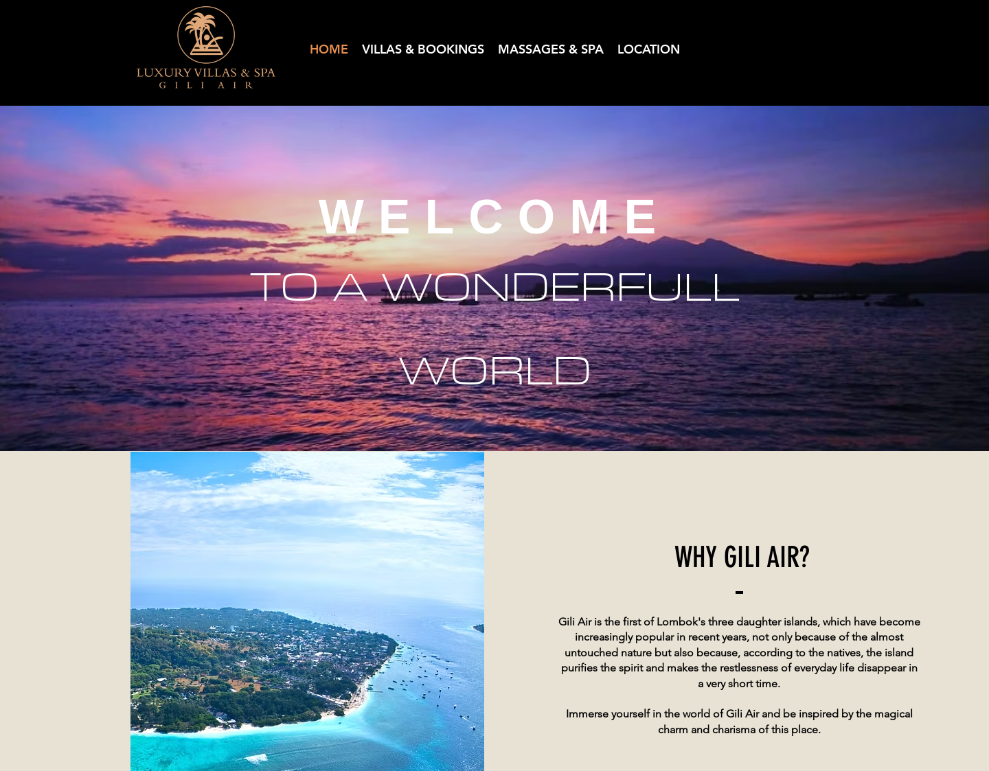 Aktuelle Website-Vorschau von Villa Bulan Madu Gili Air, Indonesien