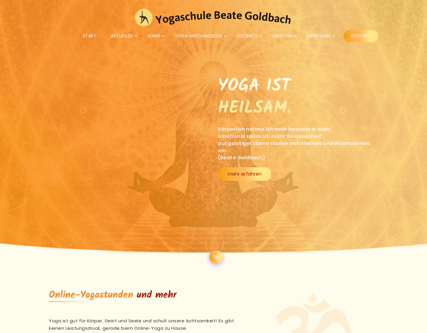 Aktuelle Website-Vorschau von Yogaschule Beate Castner, Oberursel