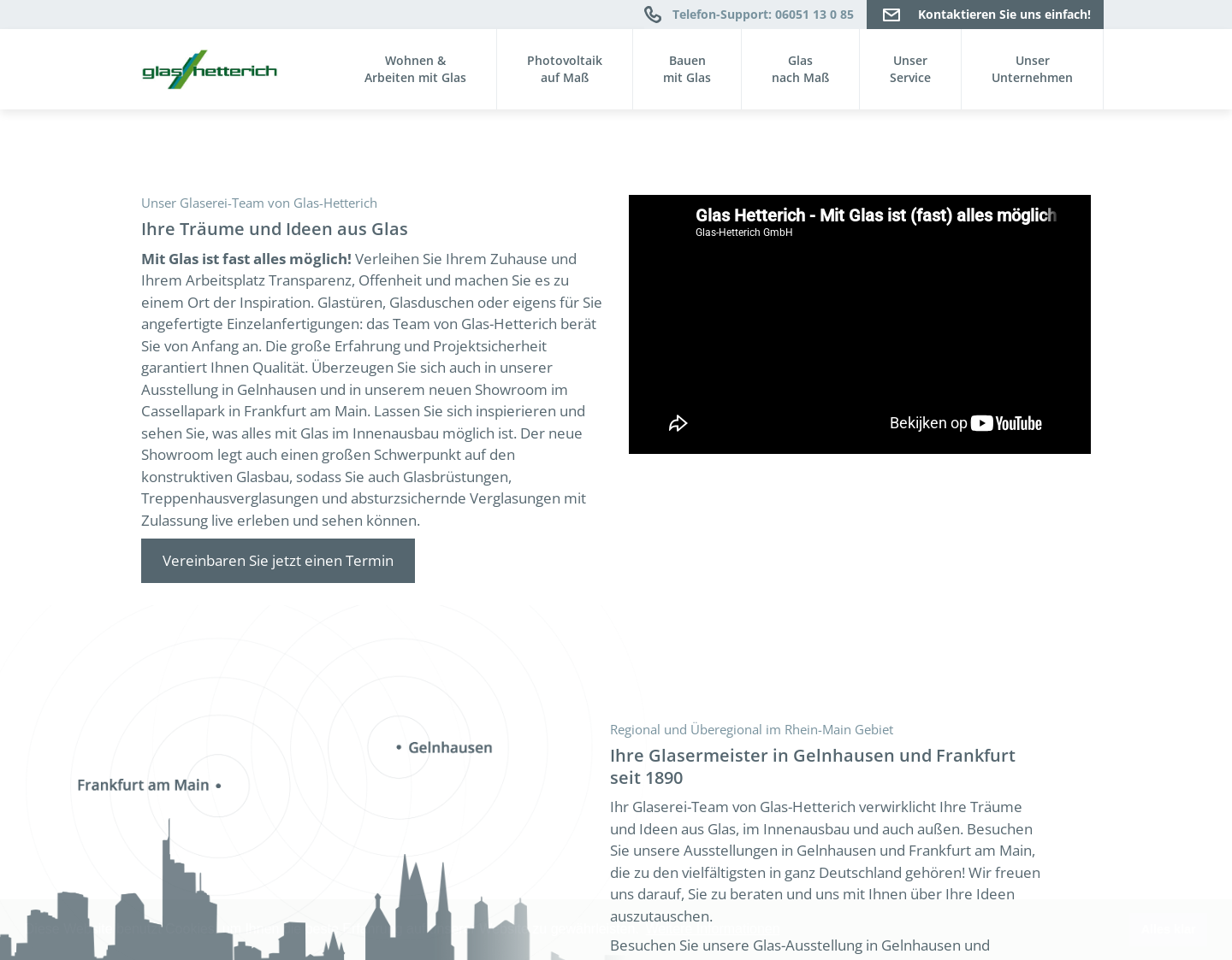 Aktuelle Website-Vorschau von Glas-Hetterich GmbH