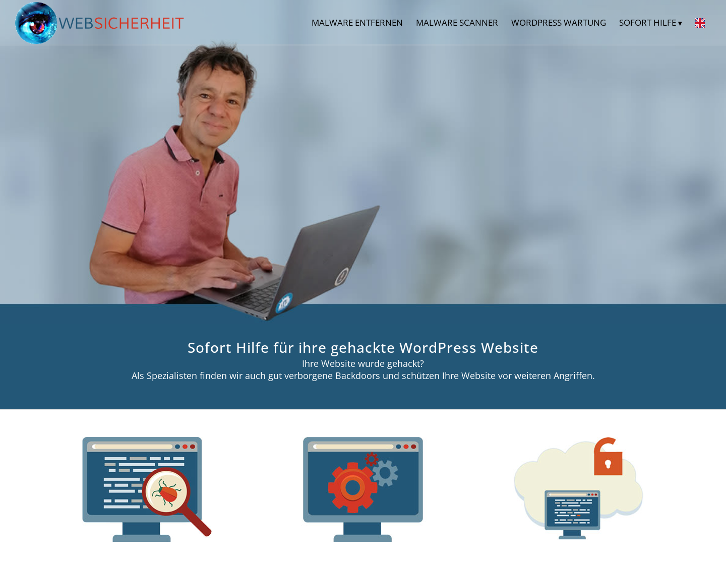 Aktuelle Website-Vorschau von Web-Sicherheit - malware entfernen
