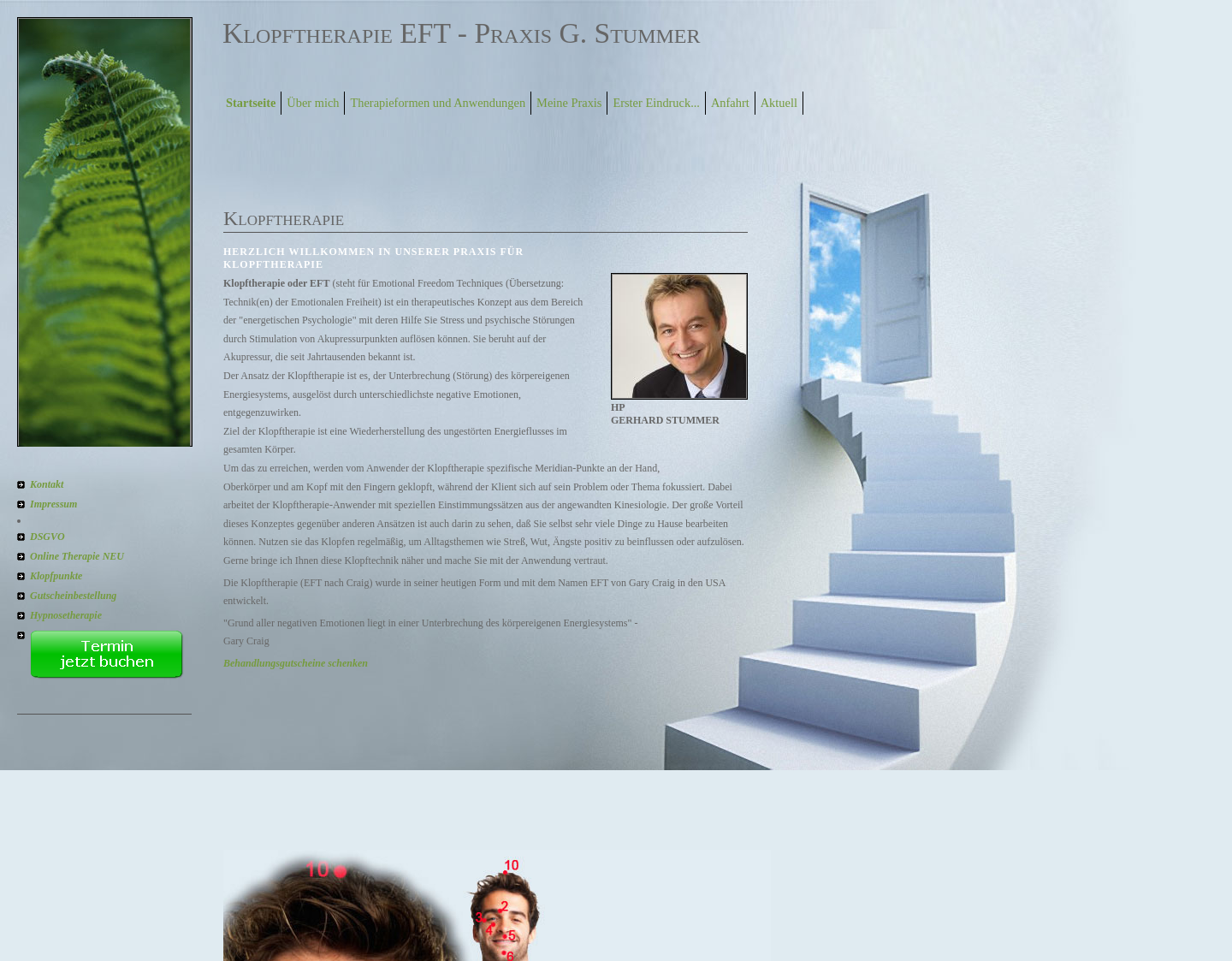 Aktuelle Website-Vorschau von Klopftherapie Online