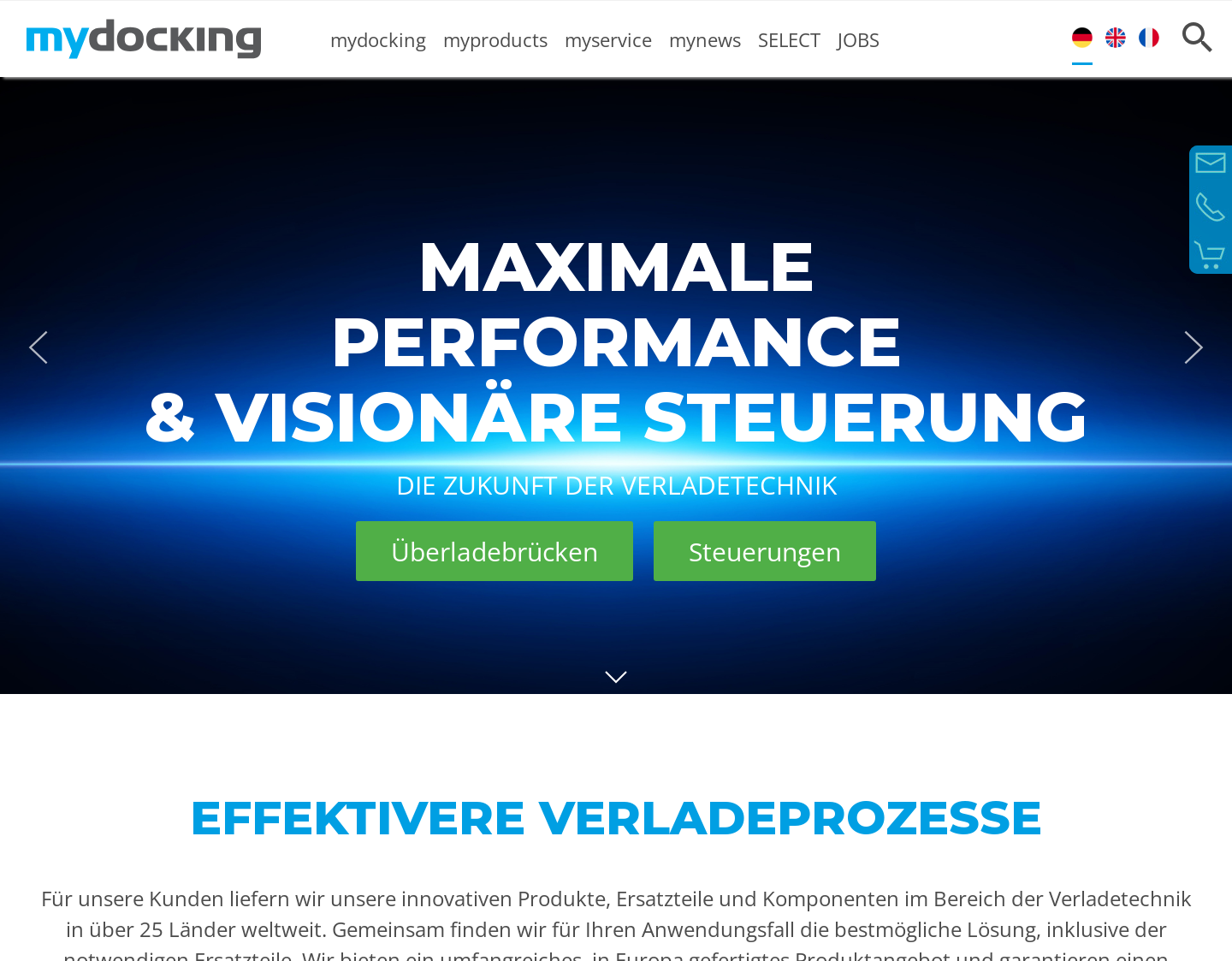 Aktuelle Website-Vorschau von Verladetechnik