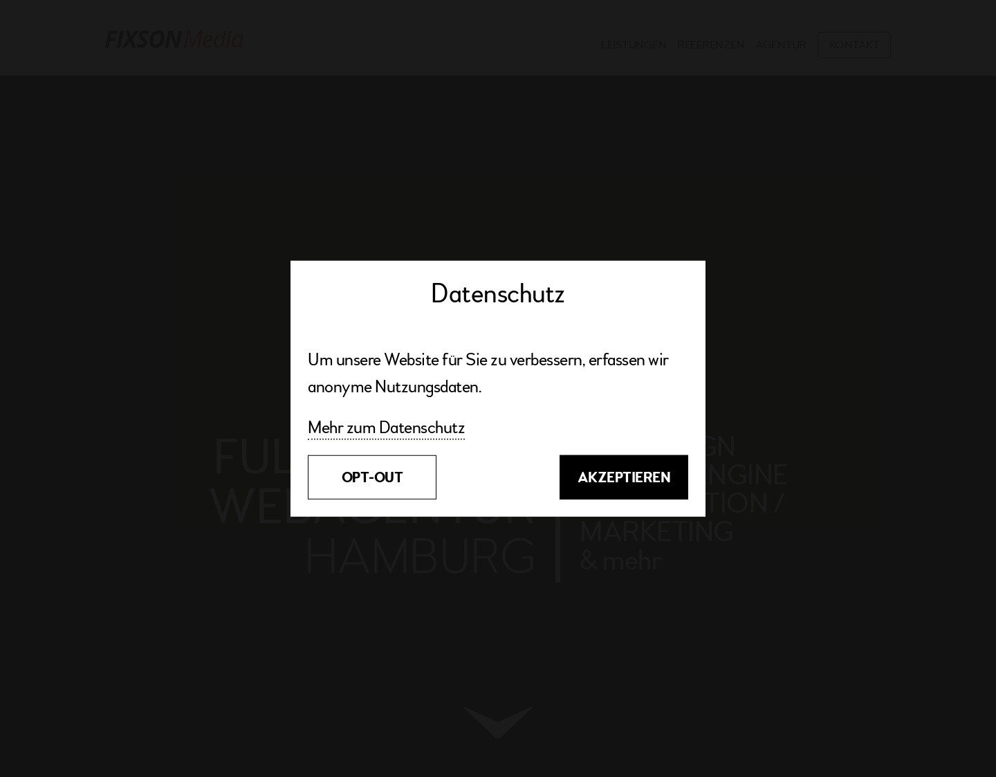 Aktuelle Website-Vorschau von SEO, SEM und Webdesign