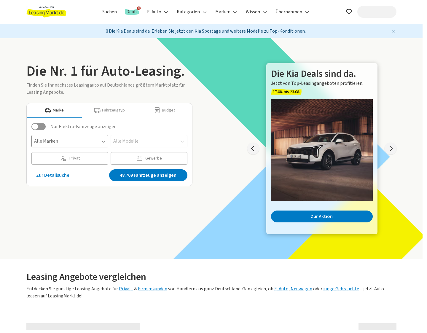 Aktuelle Website-Vorschau von Auto Leasing, Leasingübernahme, Leasingfahrzeuge
