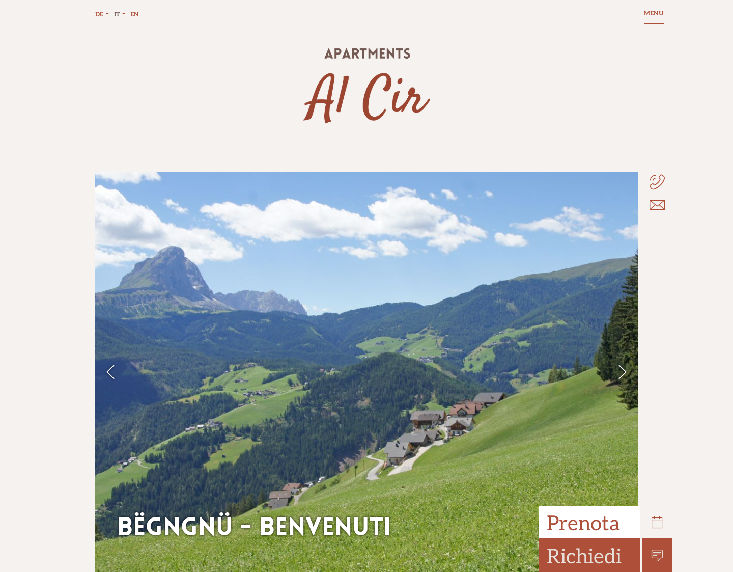 Aktuelle Website-Vorschau von Bauernhofurlaub am Al Cir Hof