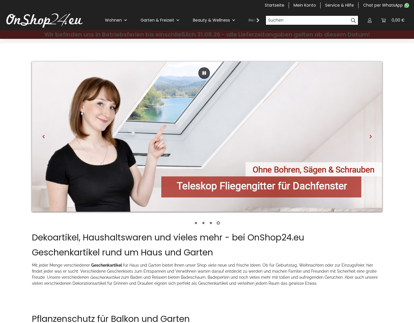 Aktuelle Website-Vorschau von Ansprechpartner rund um Wohnen und Garten