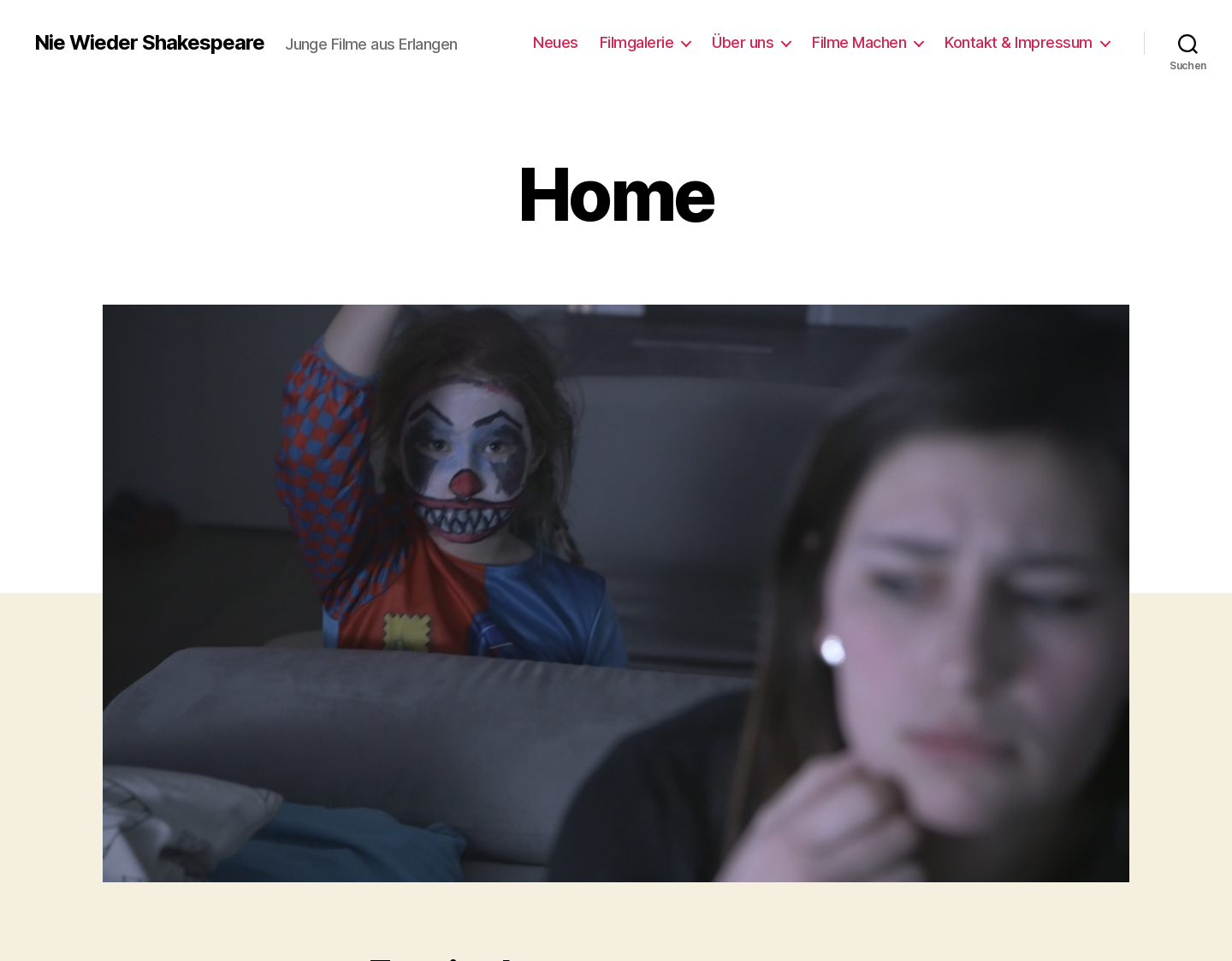 Aktuelle Website-Vorschau von Nie Wieder Shakespeare Productions