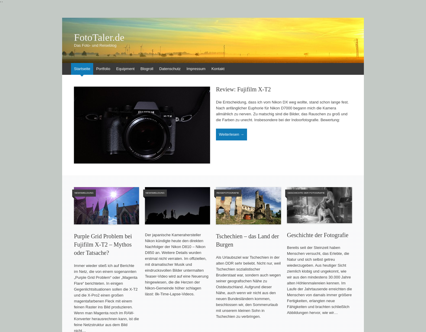Aktuelle Website-Vorschau von Fototaler