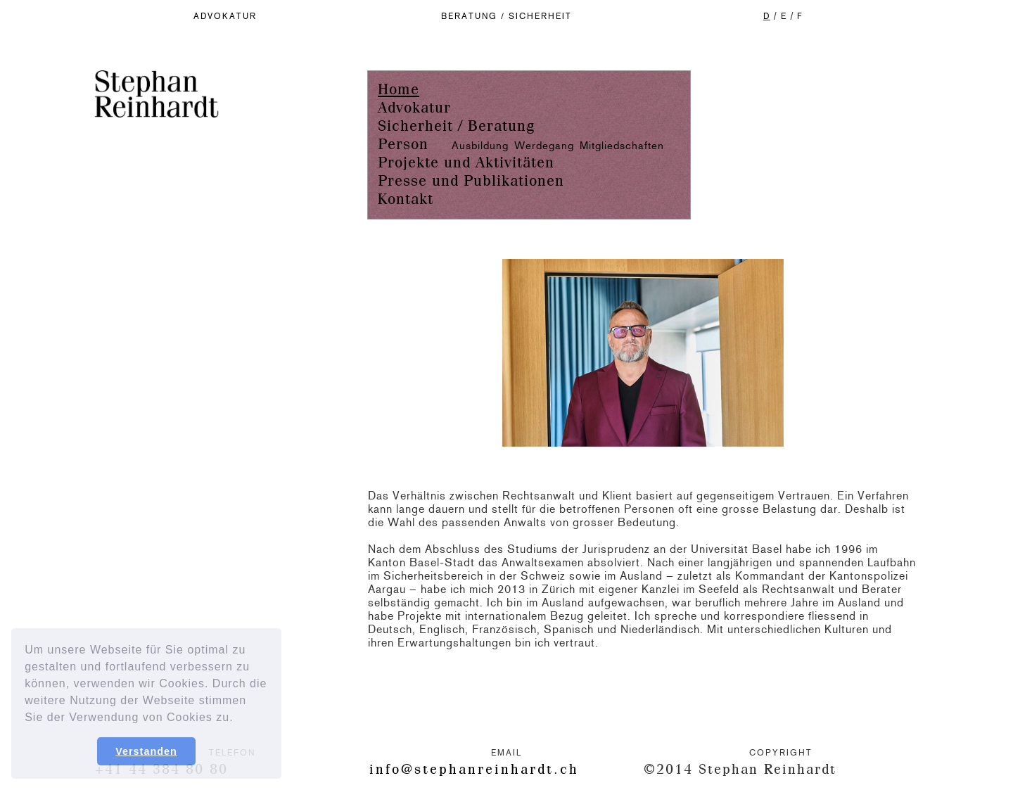 Aktuelle Website-Vorschau von Stephan Reinhardt