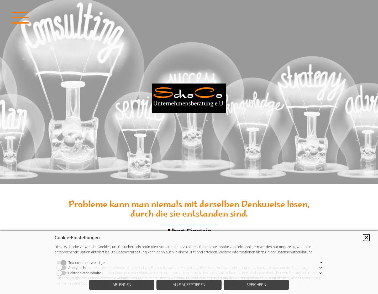 Aktuelle Website-Vorschau von SchoCo Unternehmensberatung