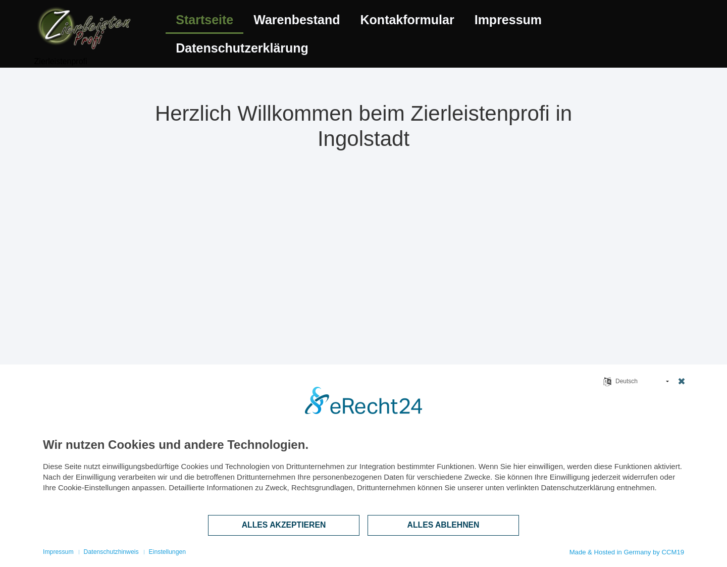 Aktuelle Website-Vorschau von Zierleisten für Traktoren