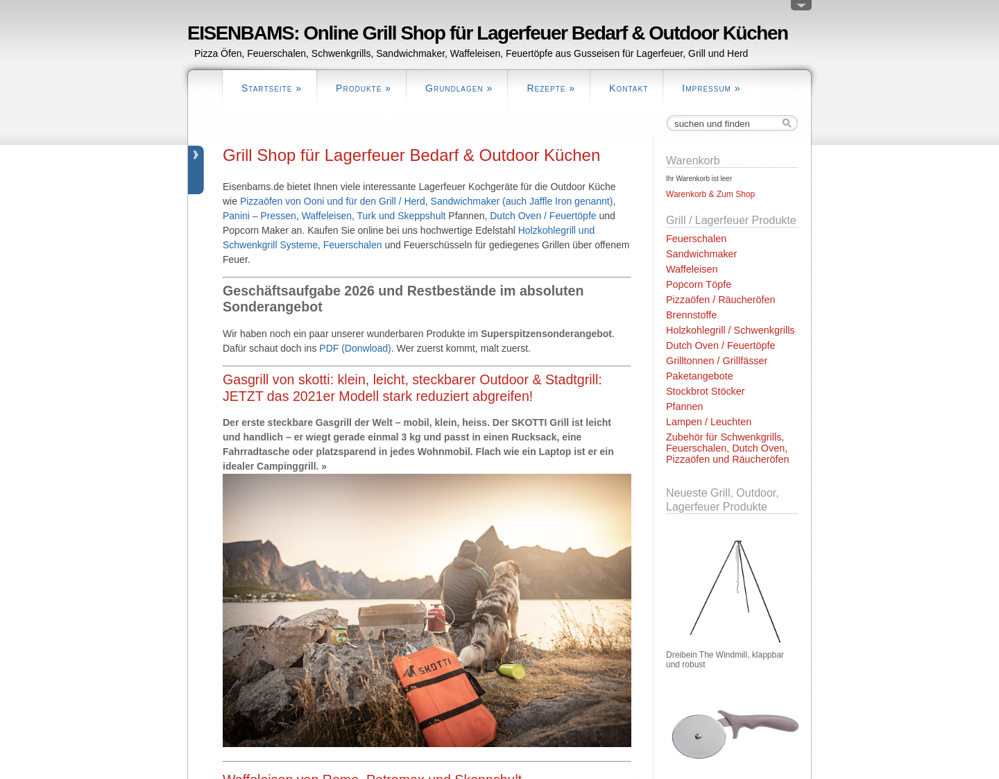Aktuelle Website-Vorschau von Sandwichmaker on Fire