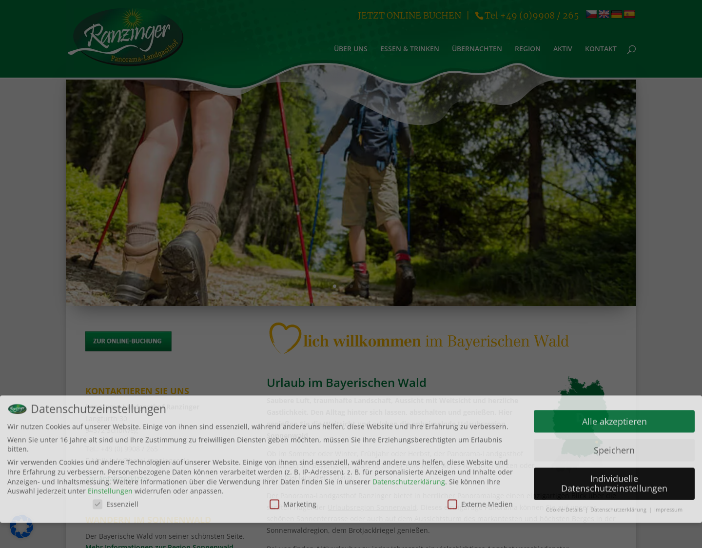 Aktuelle Website-Vorschau von Hotel Ranzinger Bayerischer Wald