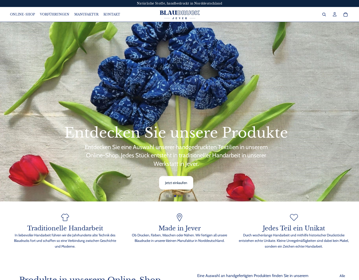 Aktuelle Website-Vorschau von Blauckdruckerei
