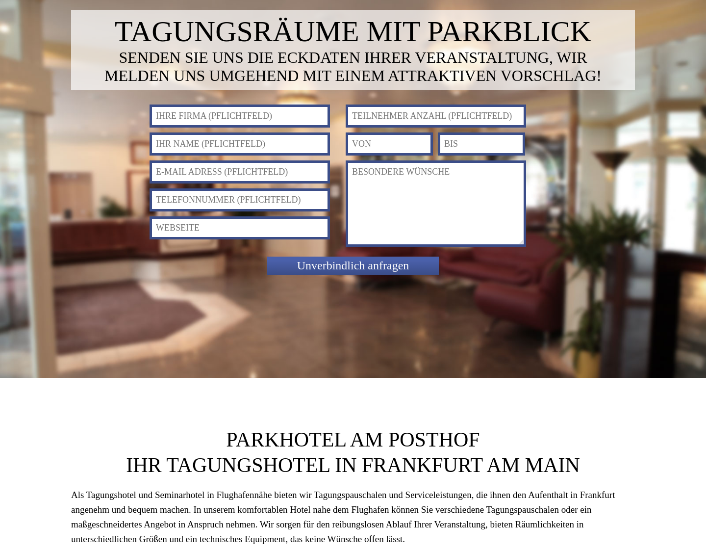 Aktuelle Website-Vorschau von Tagen mit Blick auf den Park