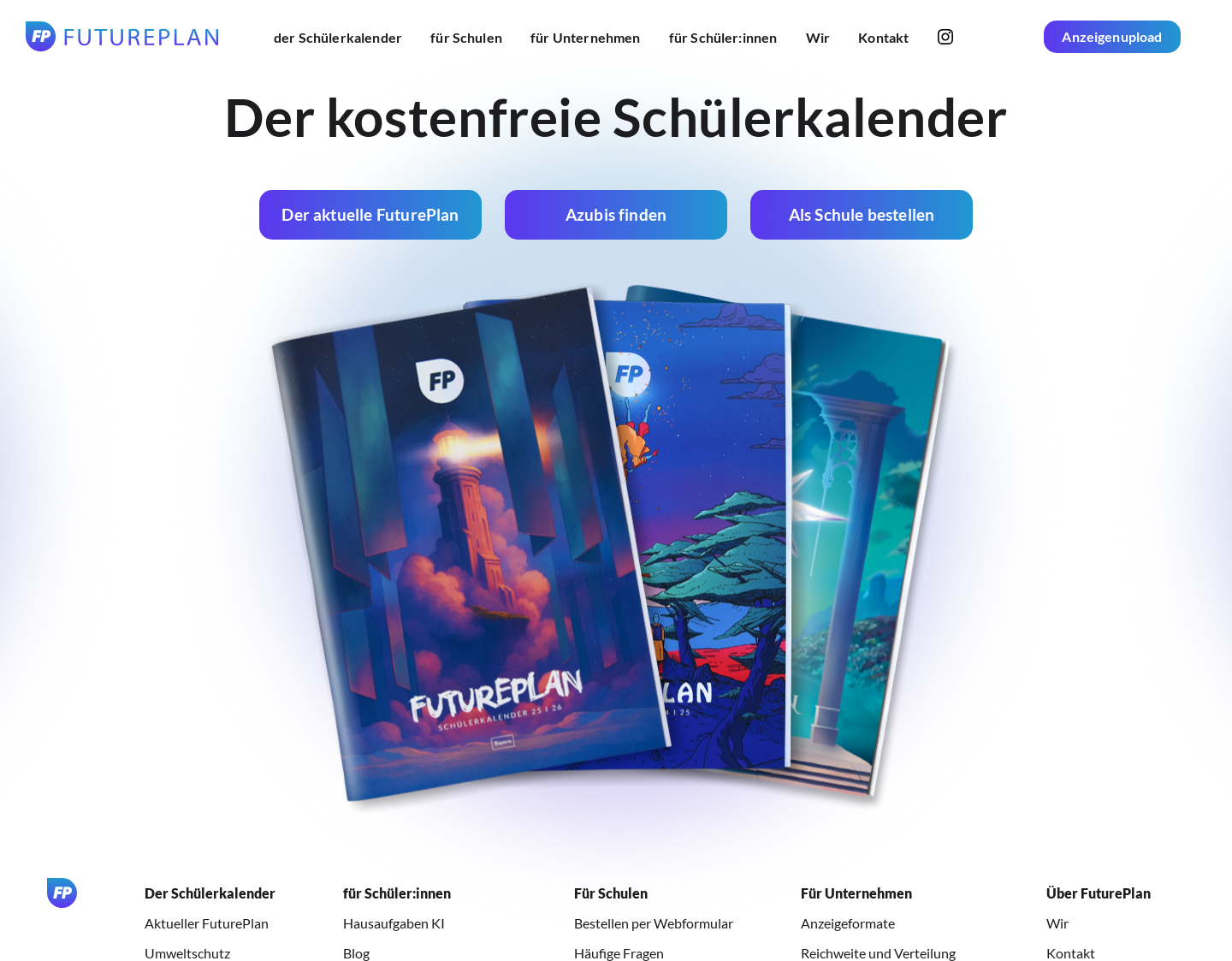 Aktuelle Website-Vorschau von FuturePlan