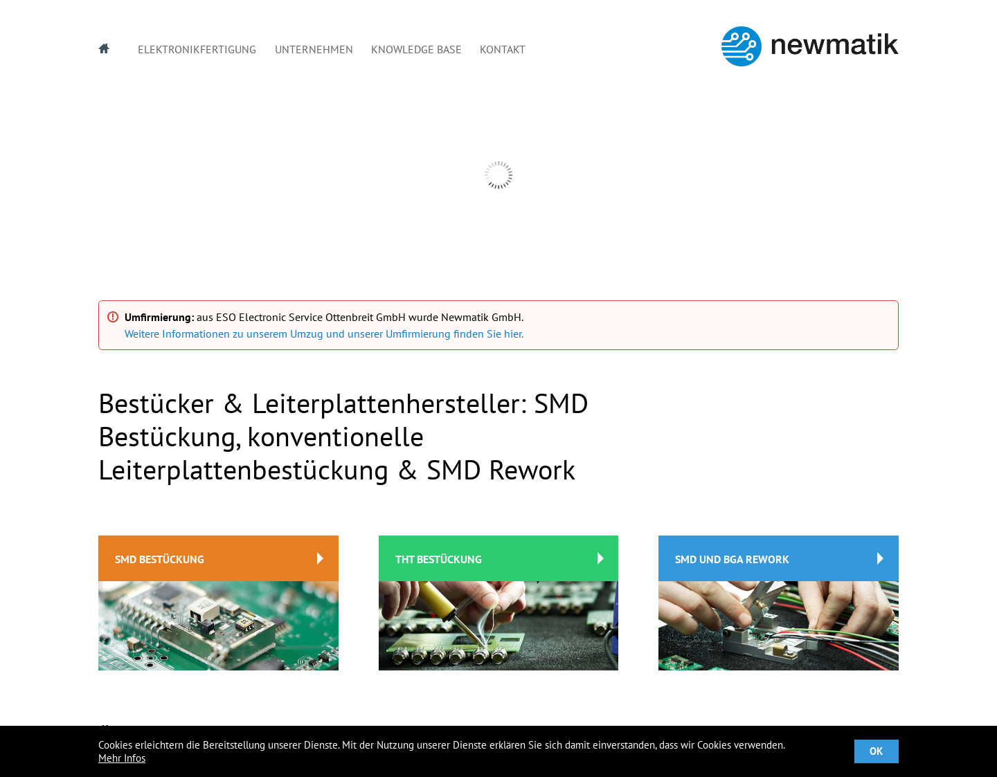 Aktuelle Website-Vorschau von ESO Electronic Service Ottenbreit