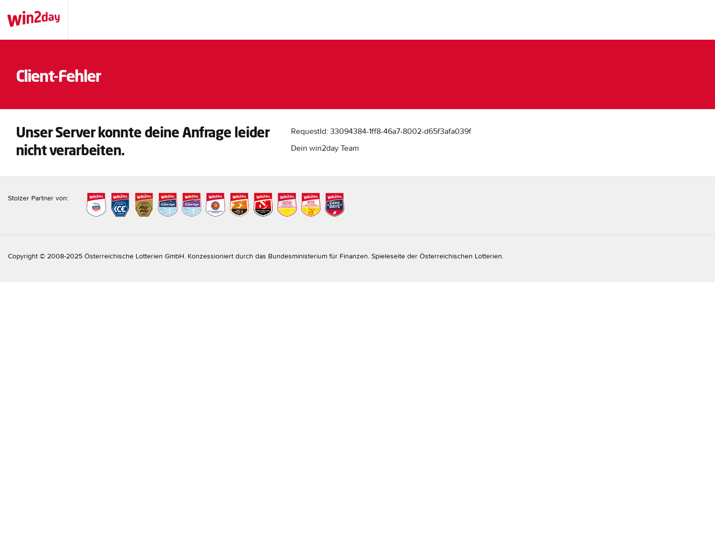 Aktuelle Website-Vorschau von win2day - Online Casino, Poker, Lotto & Sportwette