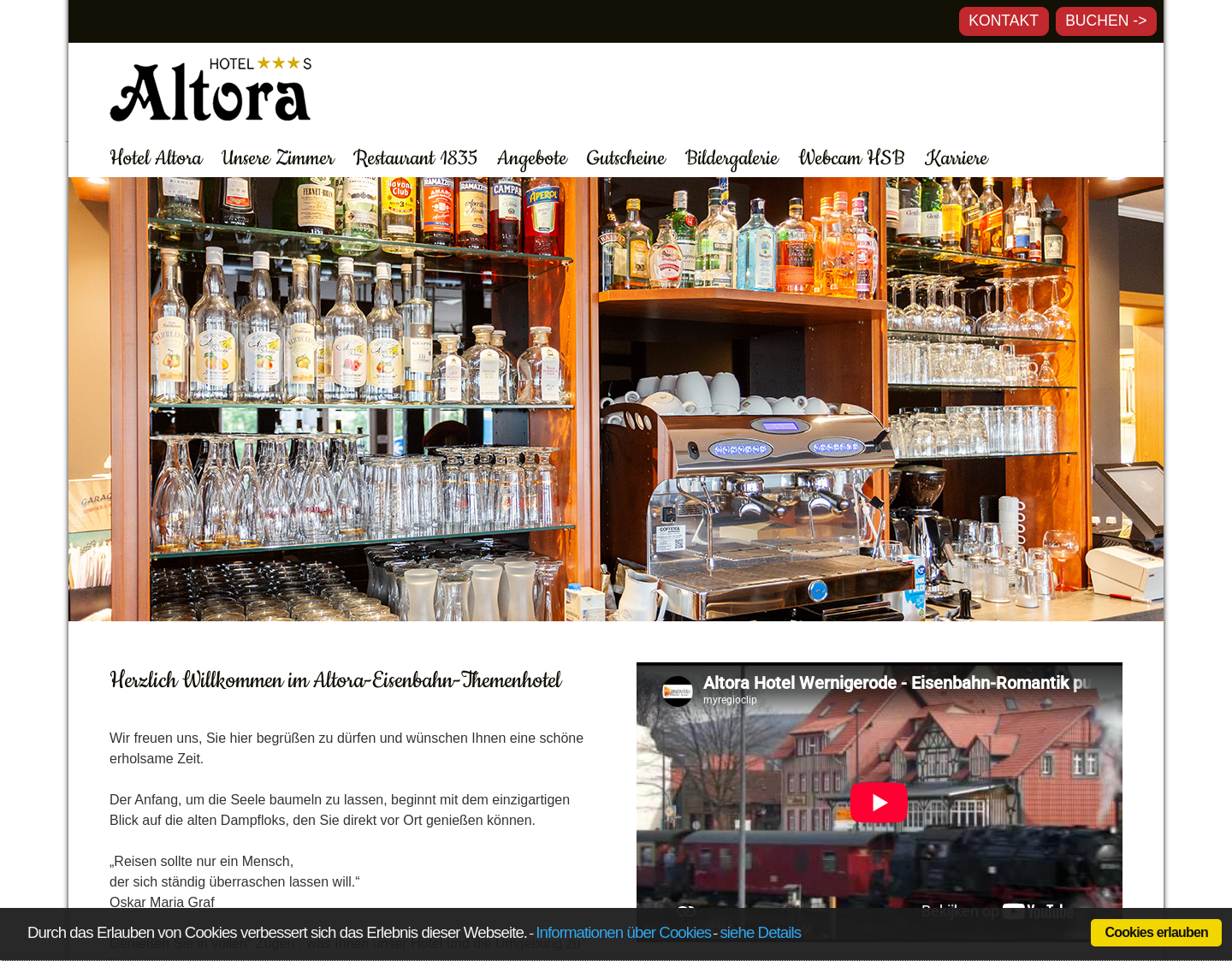 Aktuelle Website-Vorschau von Hotel Altora