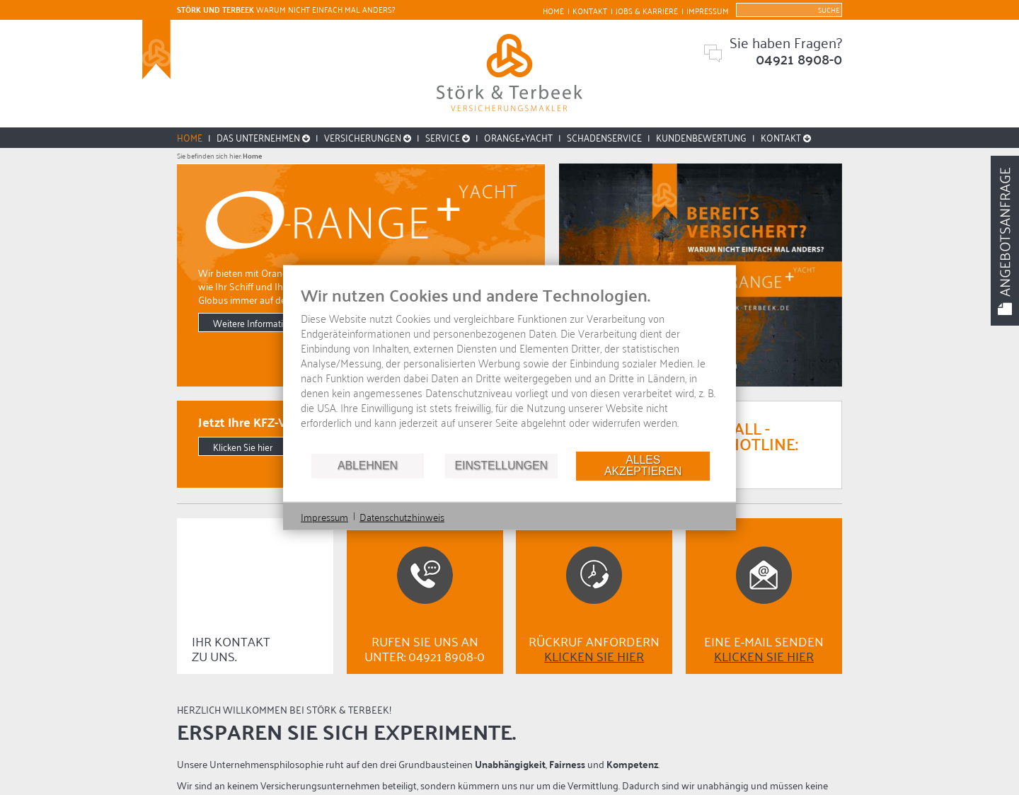 Aktuelle Website-Vorschau von Störk & Terbeek