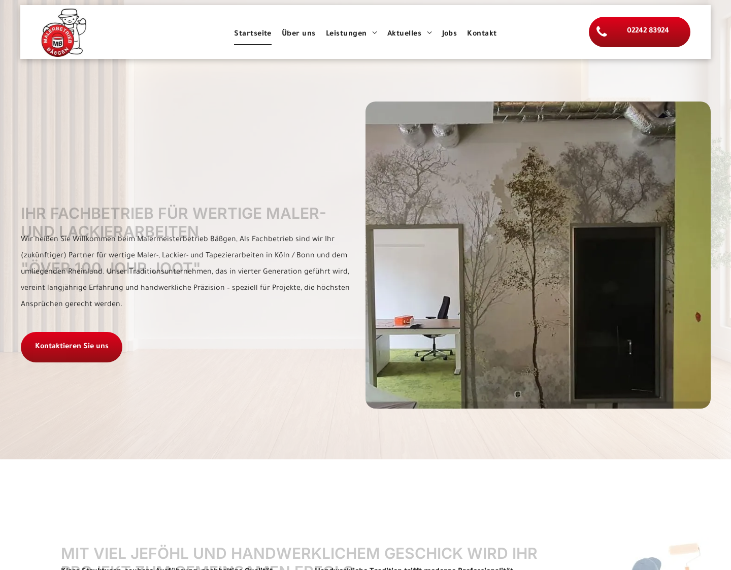 Aktuelle Website-Vorschau von Malerbetrieb Bäßgen