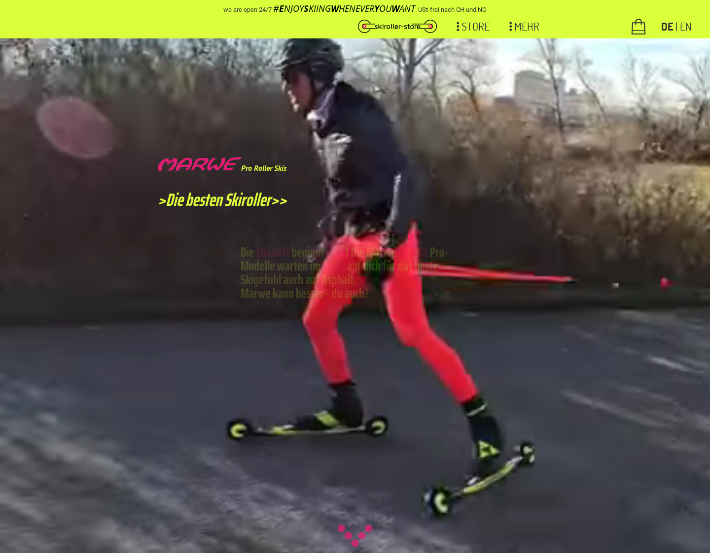 Aktuelle Website-Vorschau von Laufen wie auf Schnee