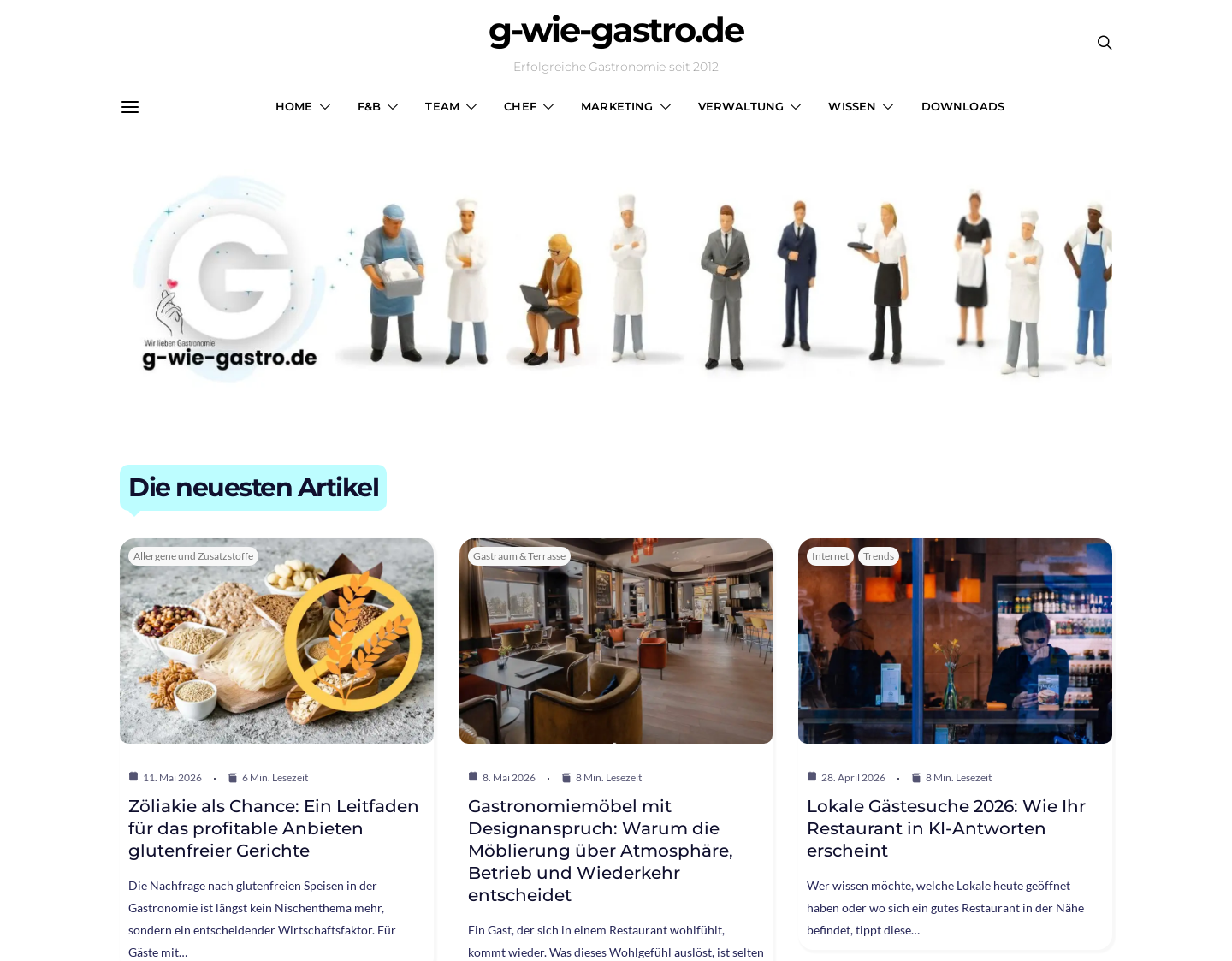 Aktuelle Website-Vorschau von g-wie-gastro DAS Gastronomie-Portal