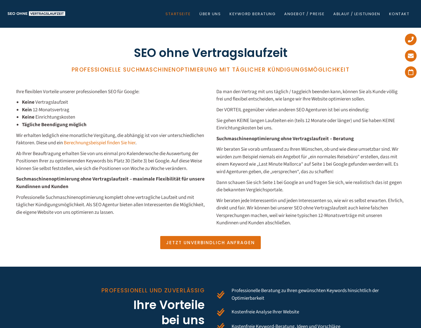 Aktuelle Website-Vorschau von Suchmaschinenoptimierung