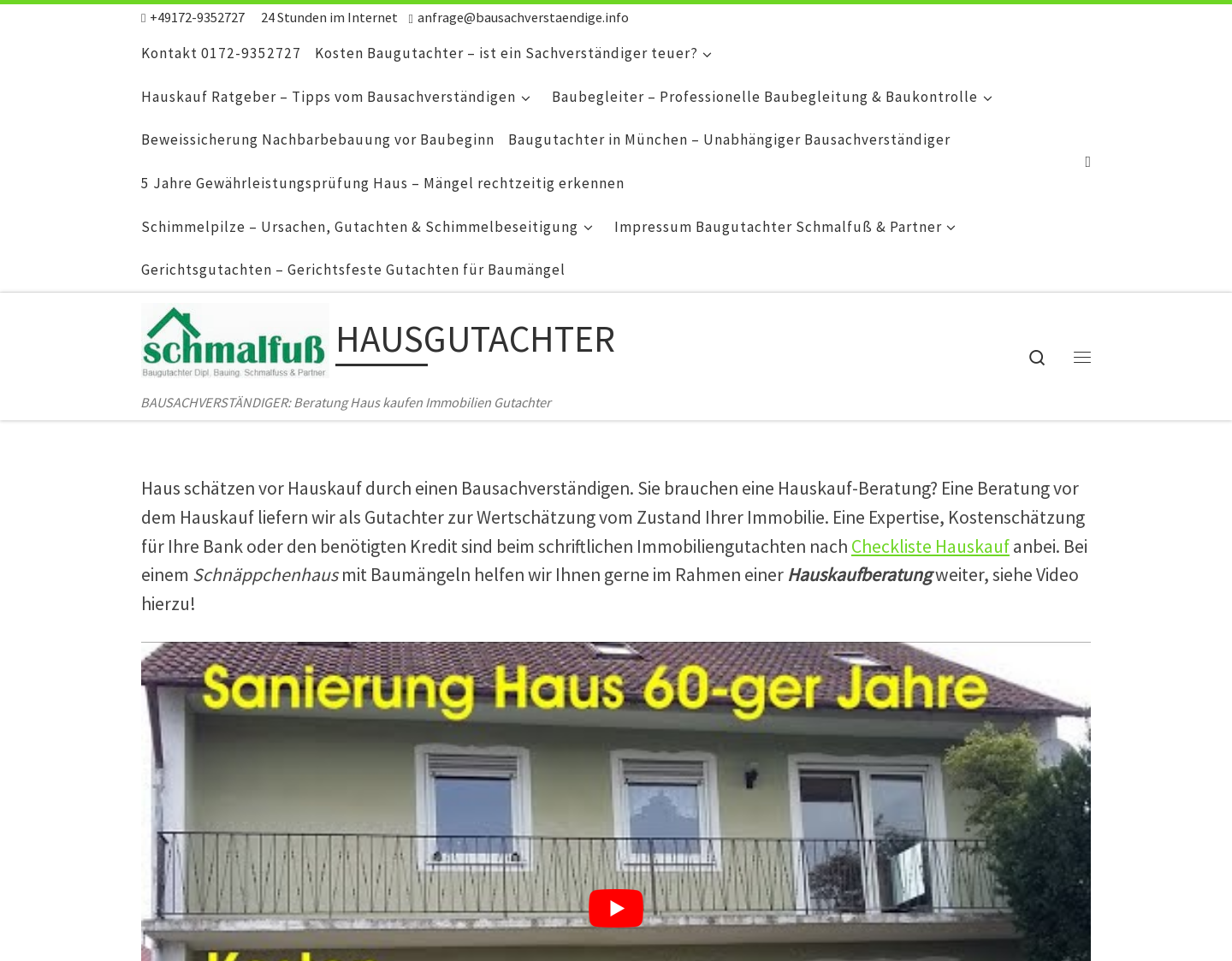 Aktuelle Website-Vorschau von Bausachverständiger Neu-Ulm