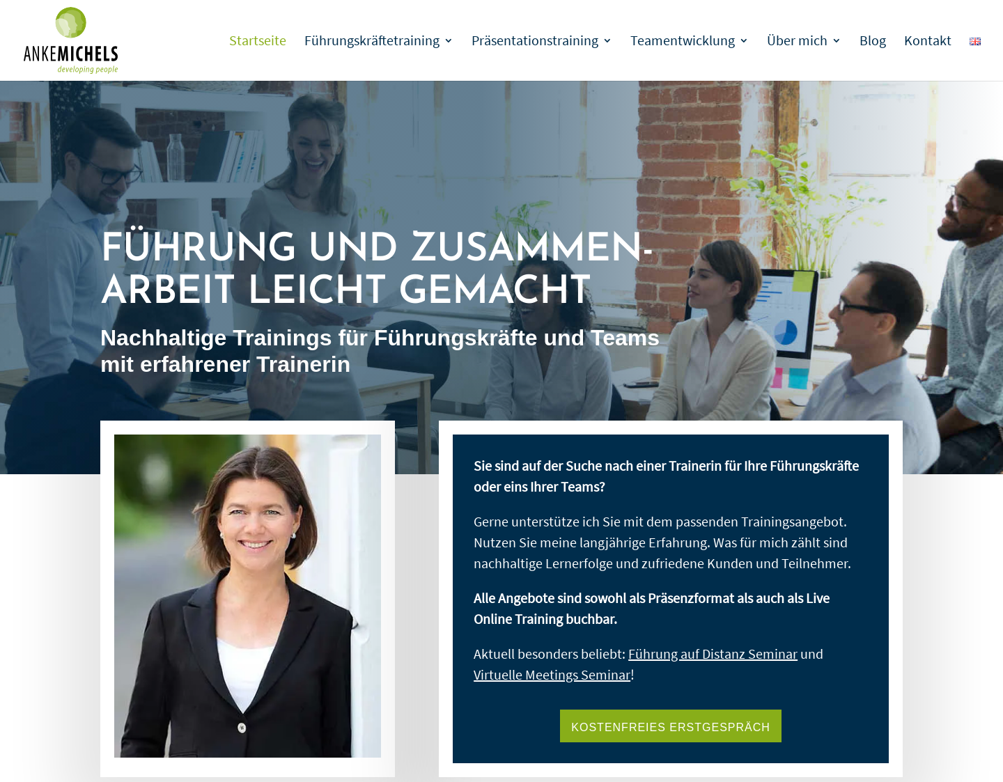Aktuelle Website-Vorschau von MBTI Teambuilding
