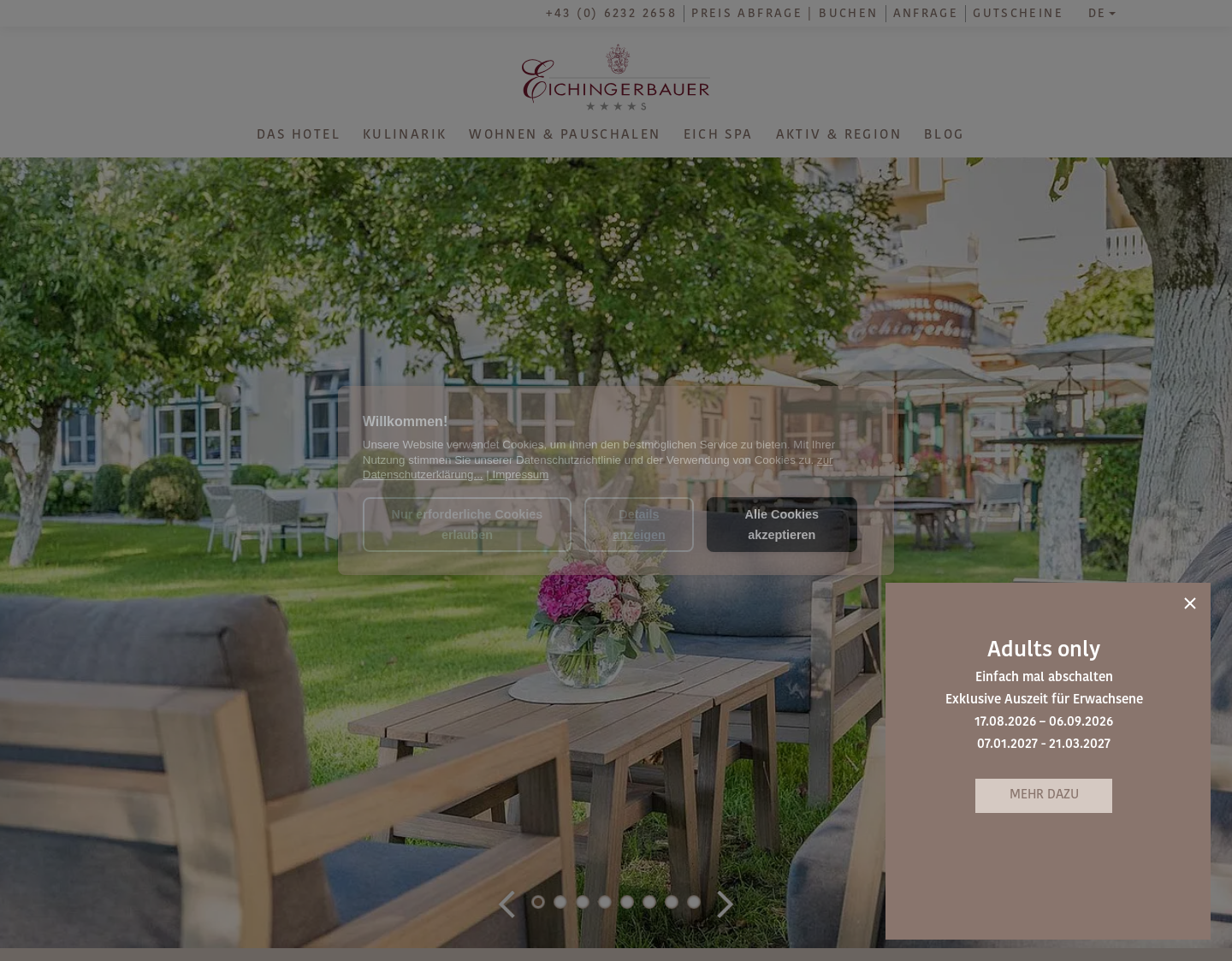 Aktuelle Website-Vorschau von Hotel Mondsee : Landhotel Eichingerbauer