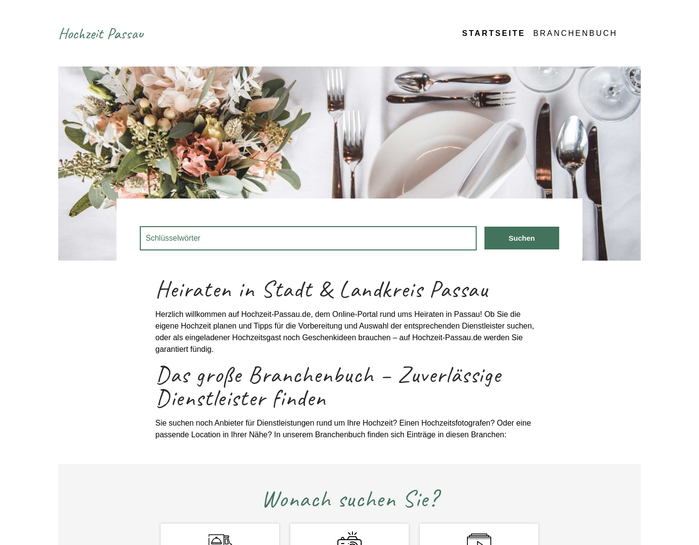 Aktuelle Website-Vorschau von Heiraten in Passau