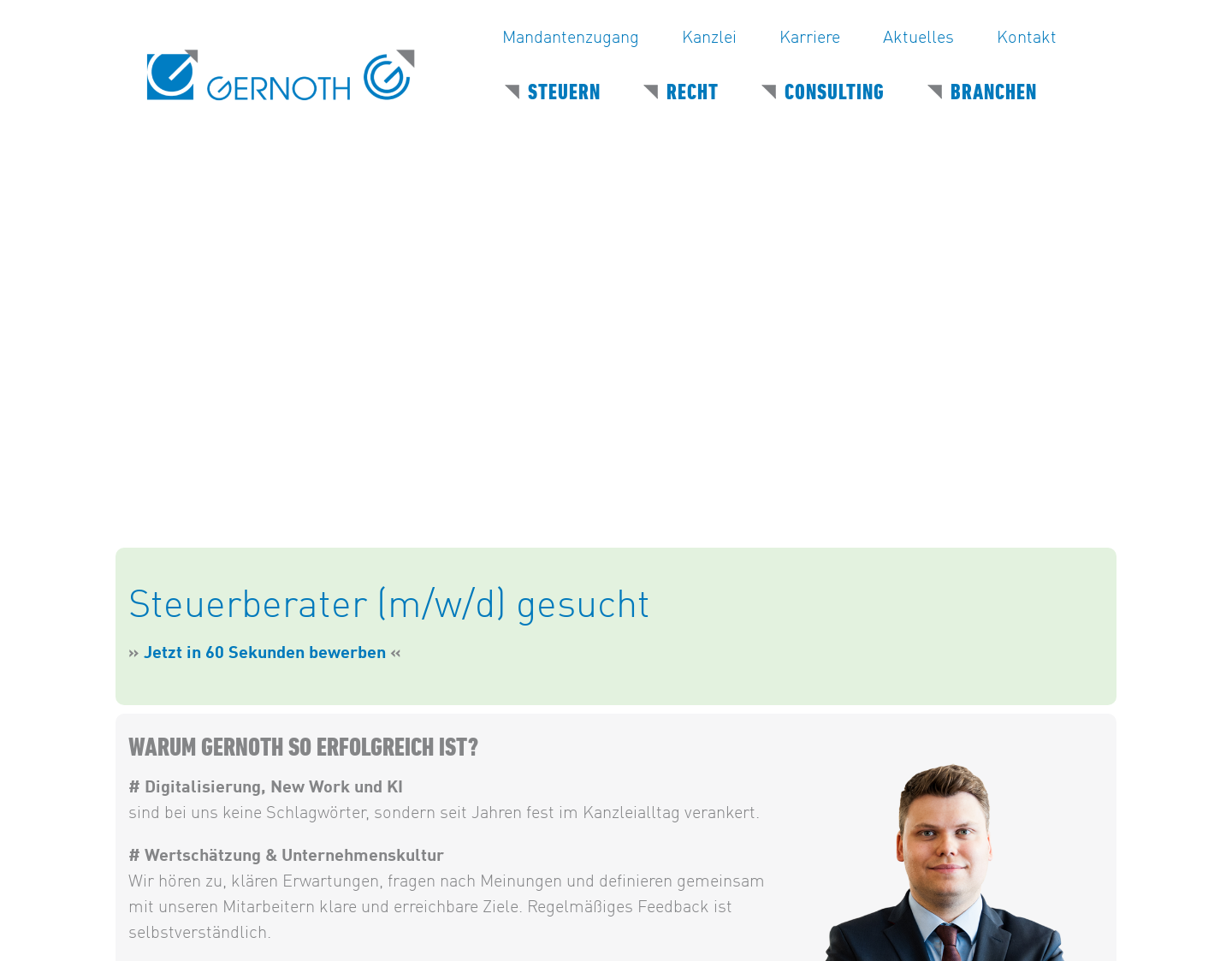 Aktuelle Website-Vorschau von Steuerberatungskanzlei Gernoth