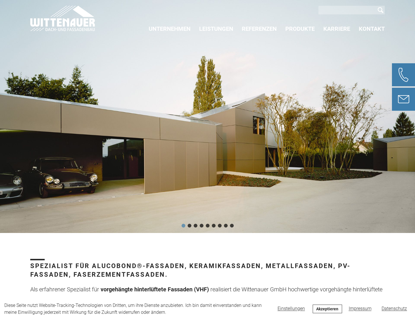Aktuelle Website-Vorschau von Wittenauer GmbH