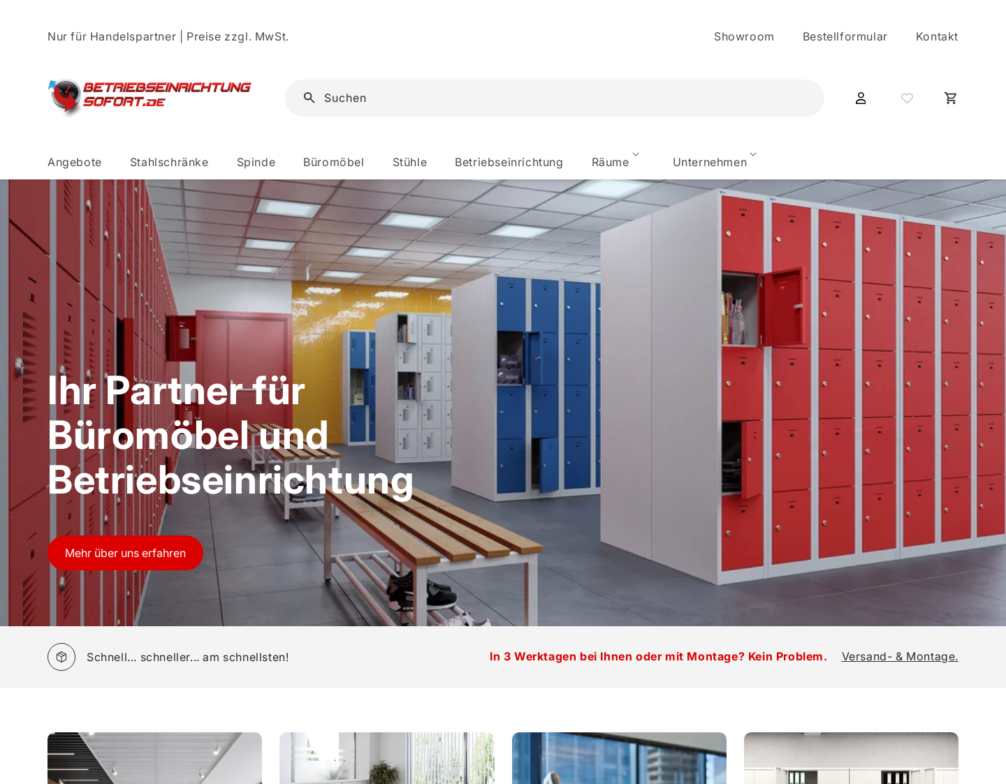 Aktuelle Website-Vorschau von Stahlmöbel von Bisley