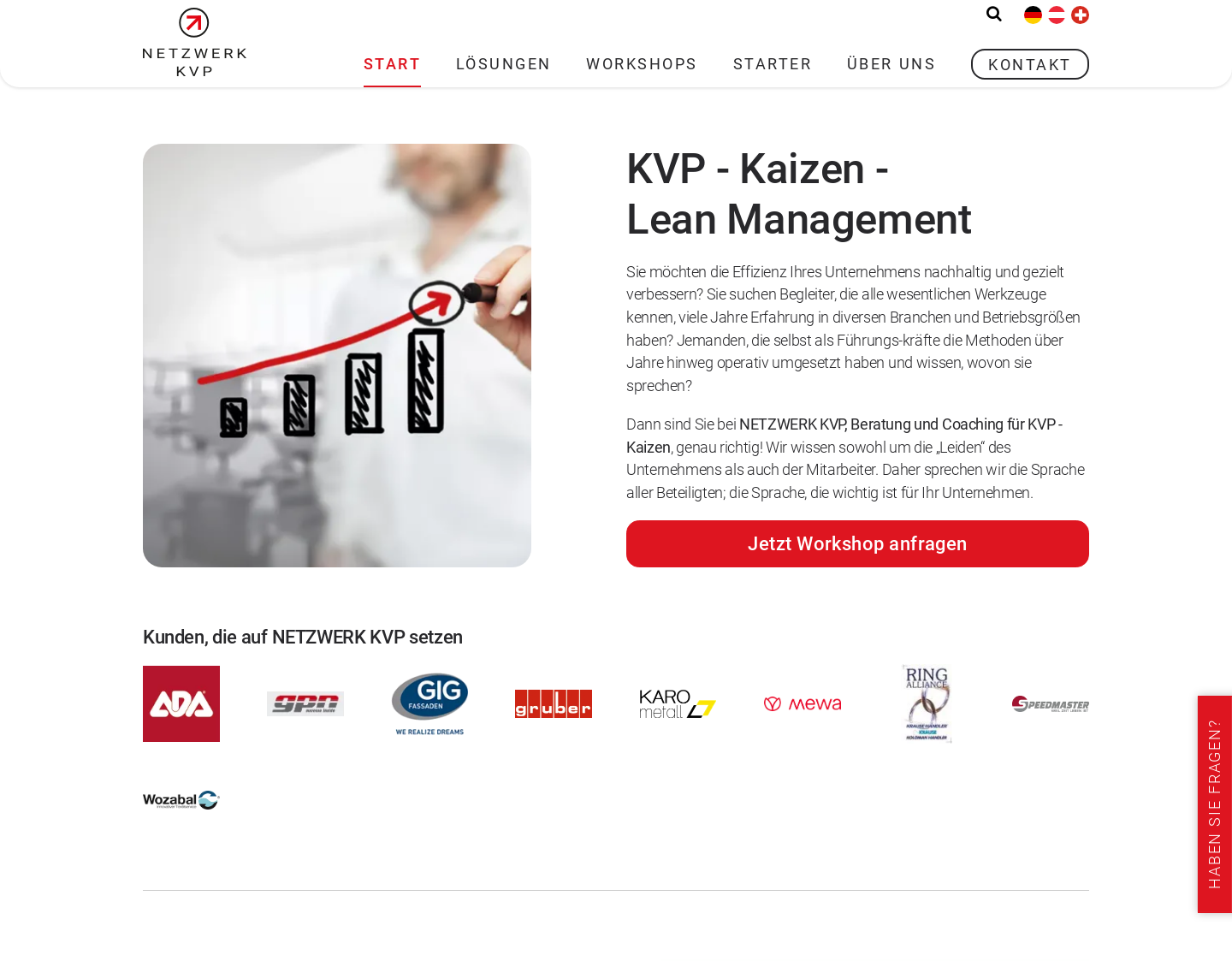 Aktuelle Website-Vorschau von Netzwerk KVP