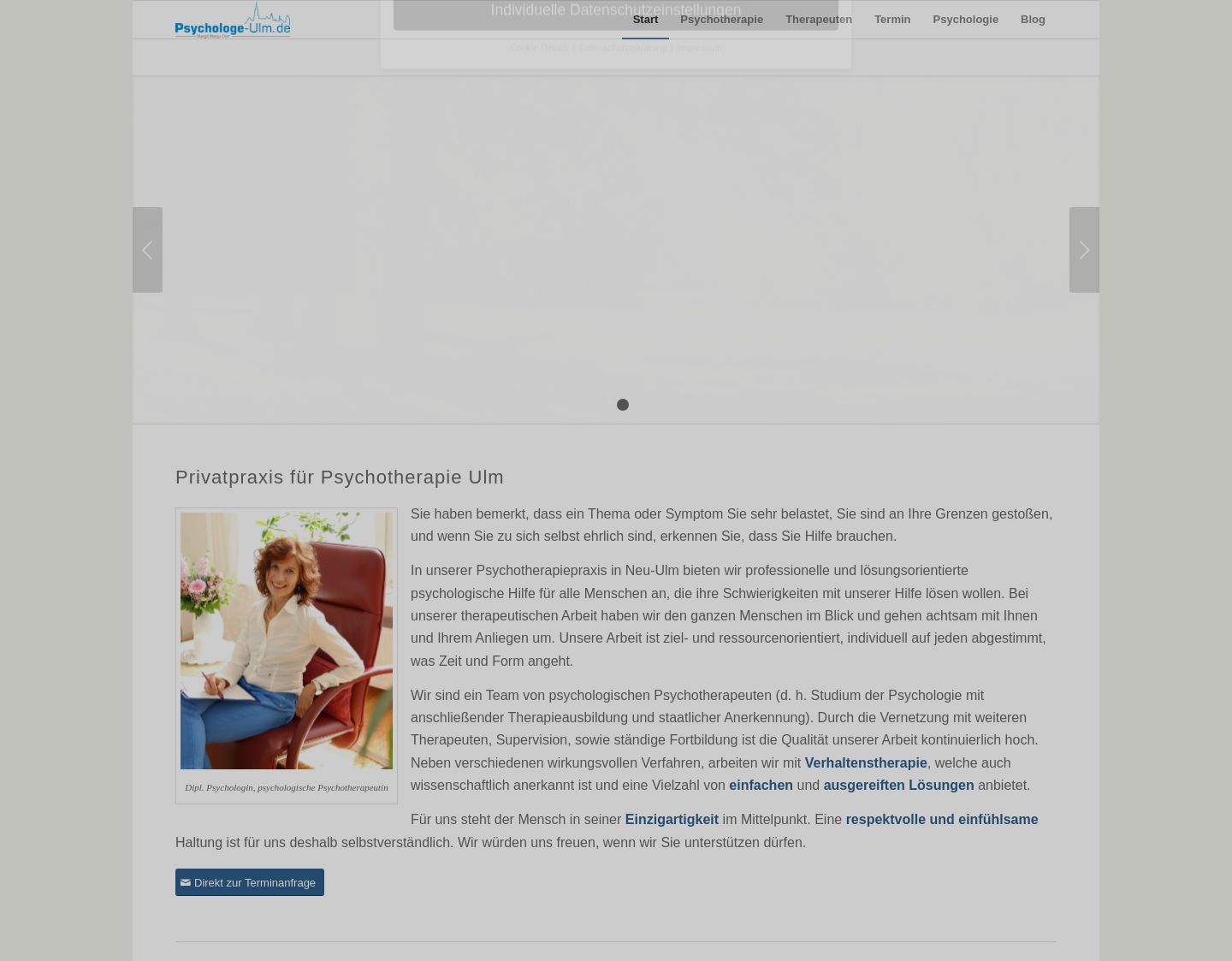 Aktuelle Website-Vorschau von Psychologe Ulm
