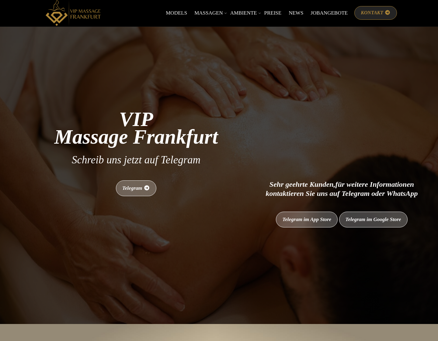 Aktuelle Website-Vorschau von VIP Massage Frankfurt