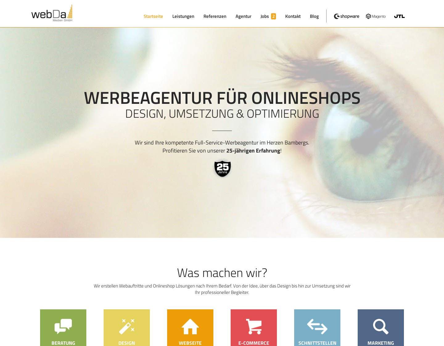Aktuelle Website-Vorschau von webDa Medien GmbH Werbeagentur