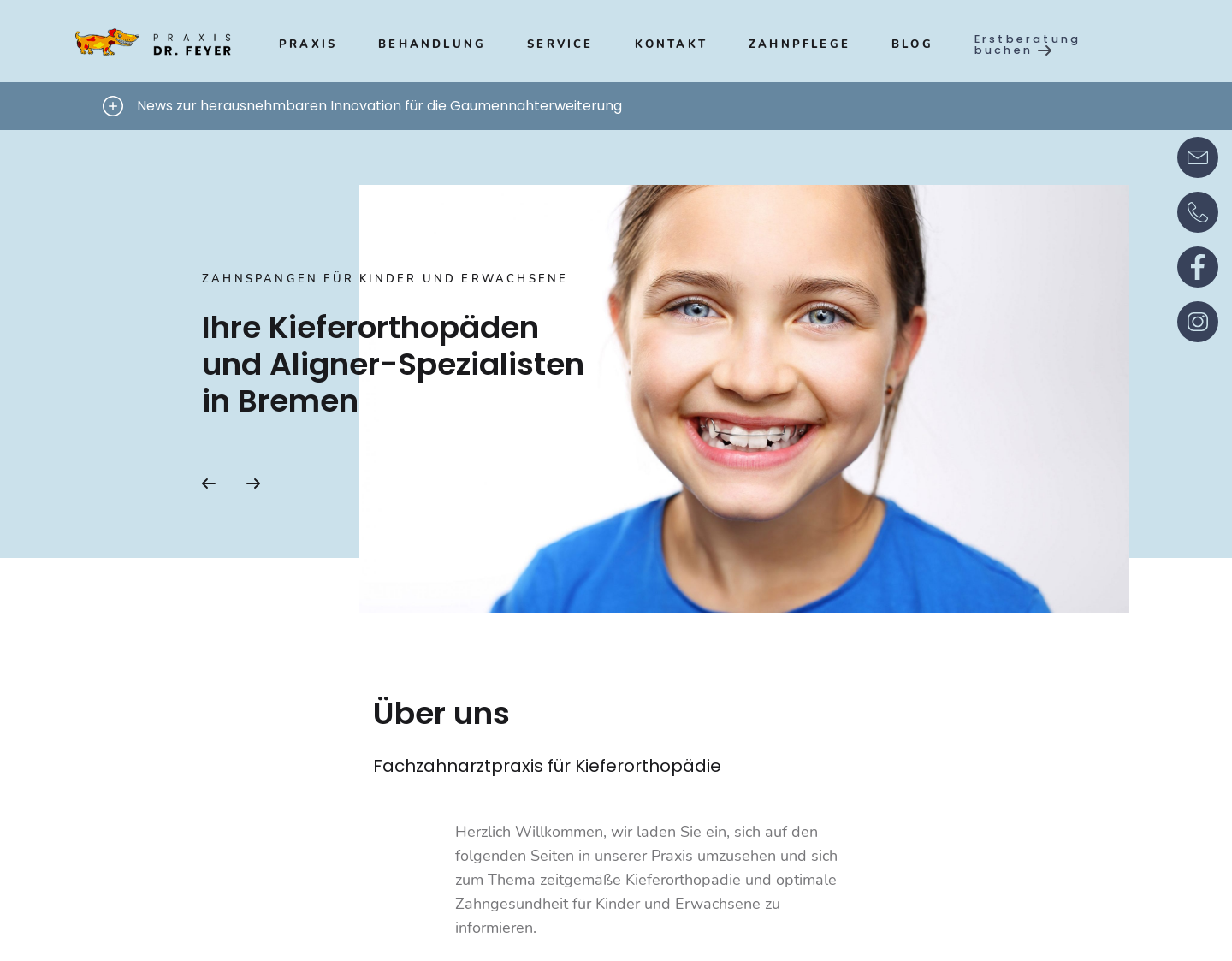 Aktuelle Website-Vorschau von Praxis Dr. Feyer