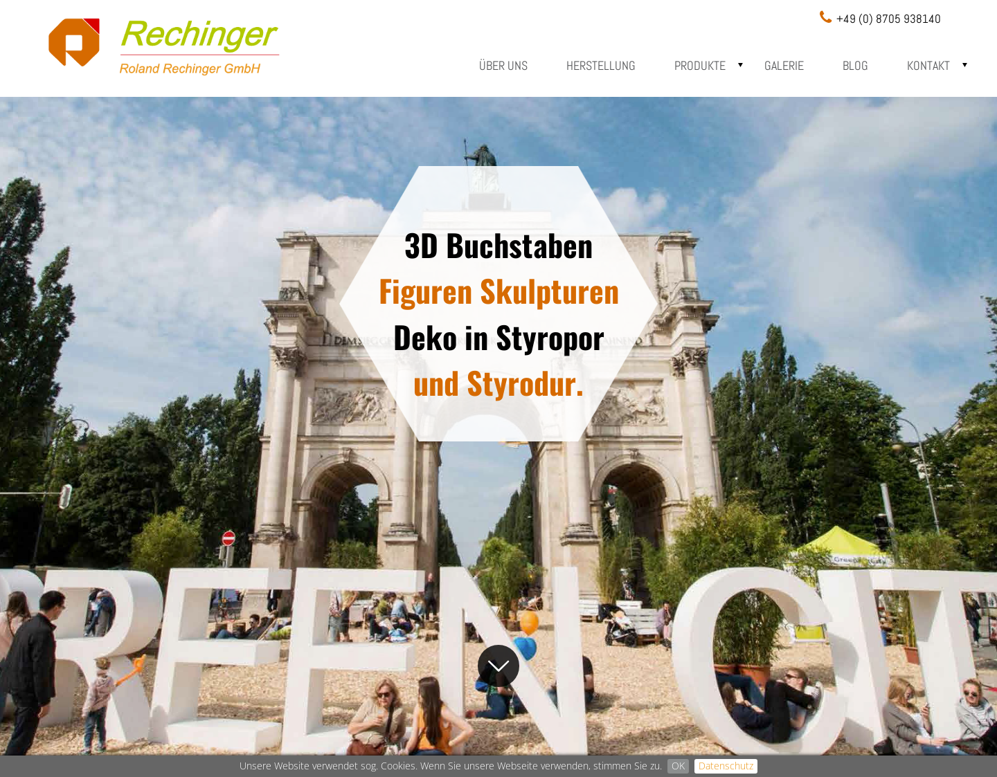 Aktuelle Website-Vorschau von 3D-Werbung Dekoration Eyecatcher