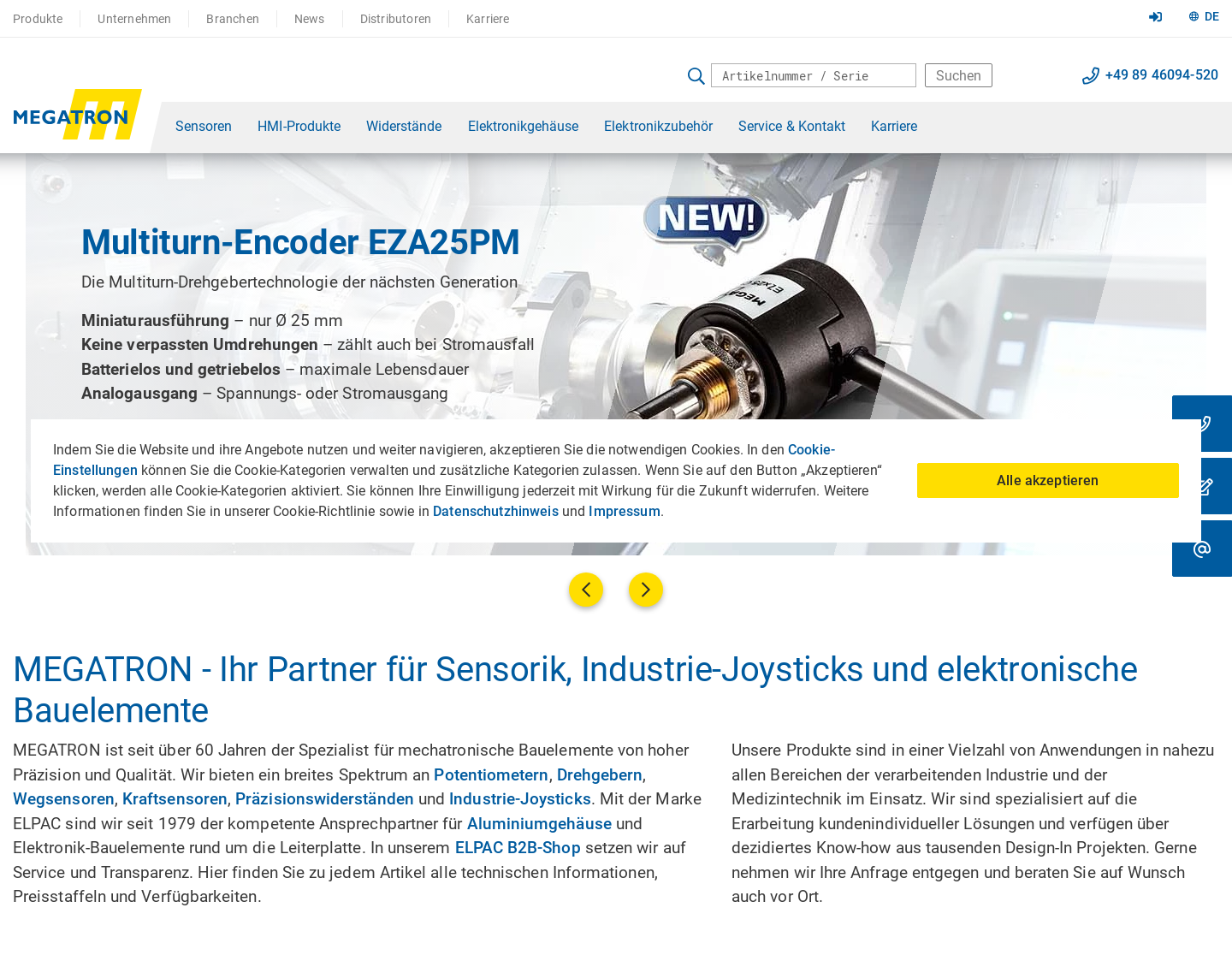 Aktuelle Website-Vorschau von Drehimpulsgeber von Megatron