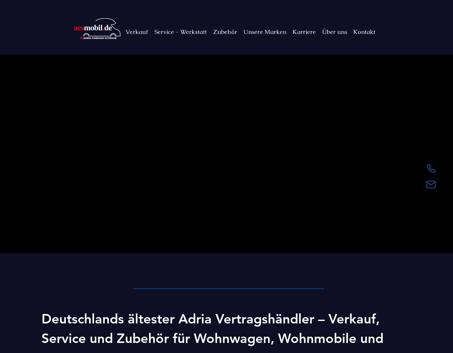 Aktuelle Website-Vorschau von Adria Caravan Schraub GmbH