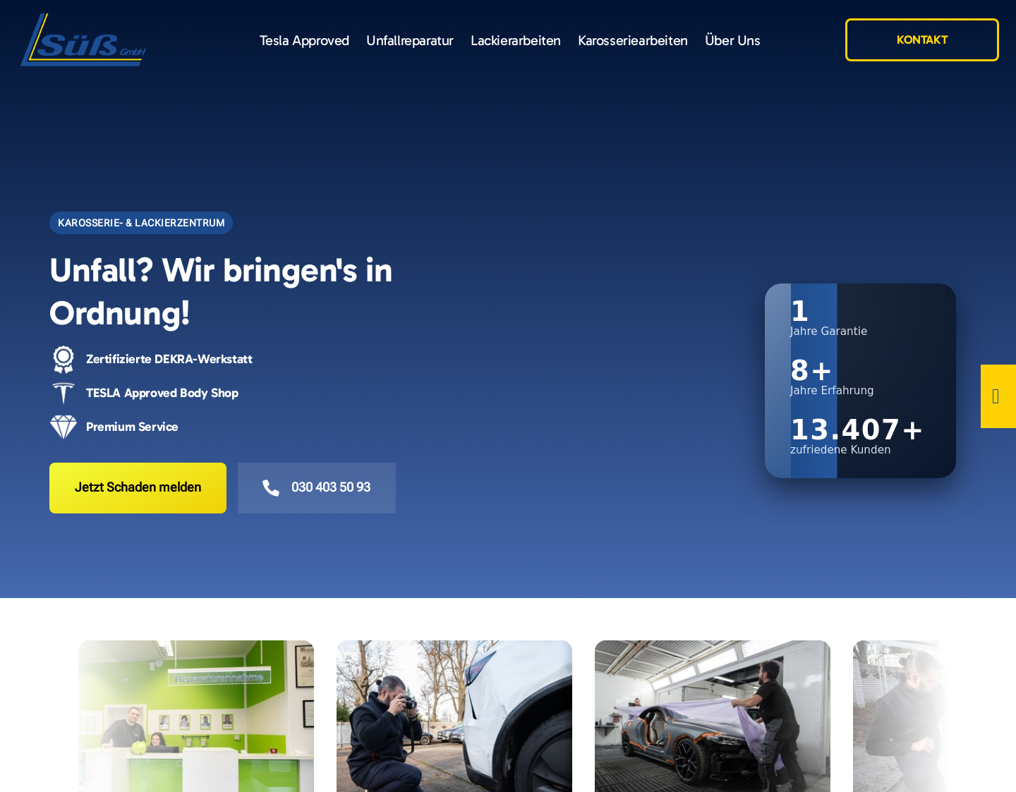 Aktuelle Website-Vorschau von Lackiererei Berlin