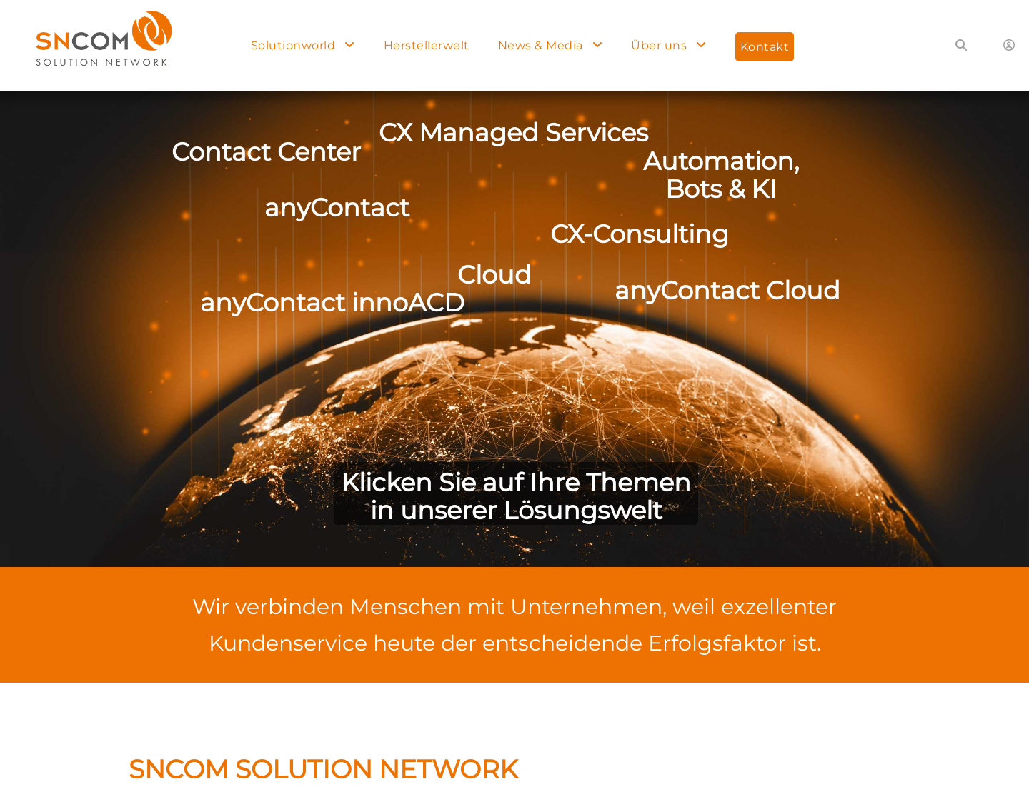 Aktuelle Website-Vorschau von SNcom GmbH