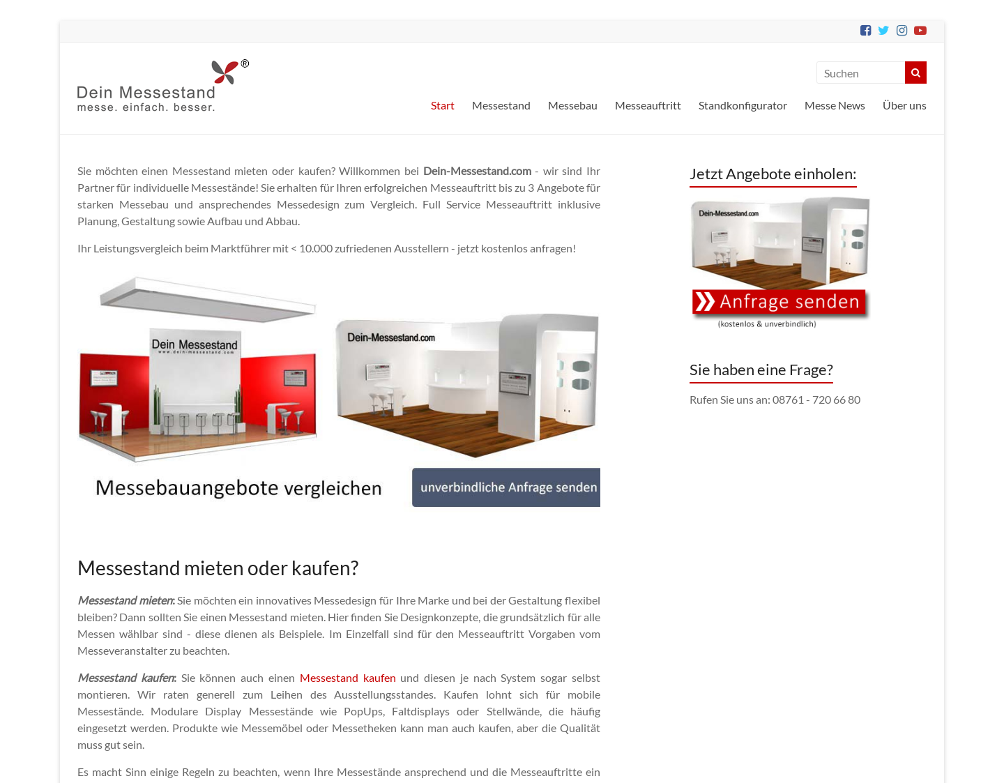 Aktuelle Website-Vorschau von Dein Messestand | Messebauservice