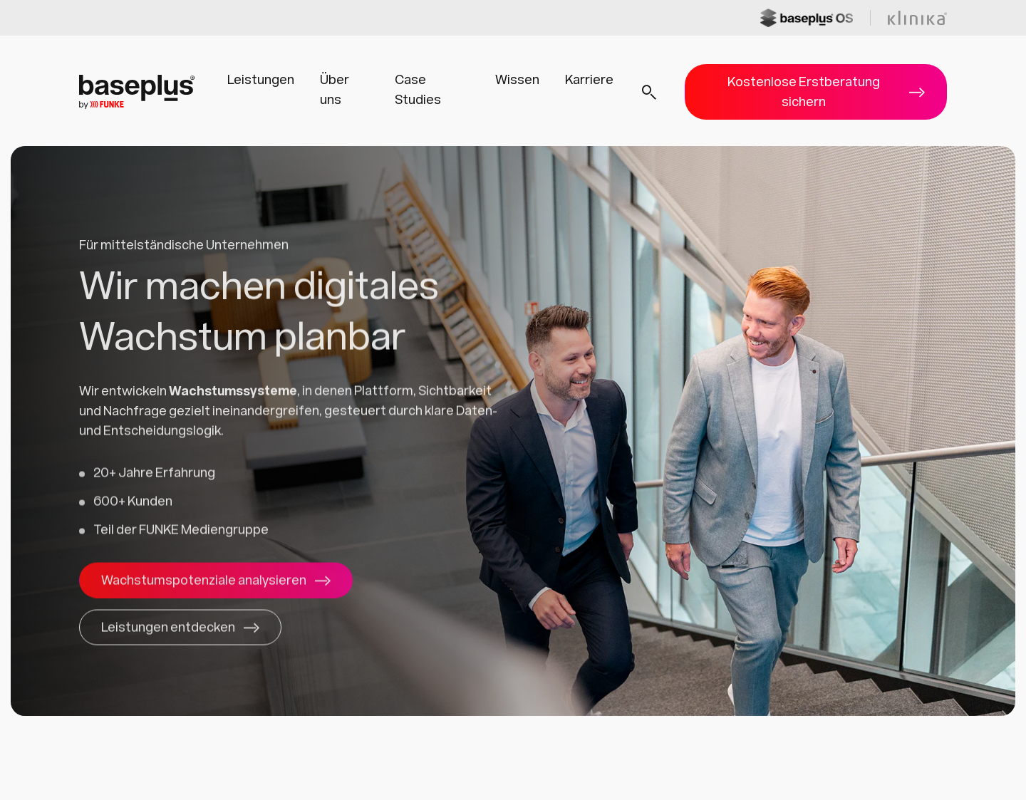 Aktuelle Website-Vorschau von Baseplus® DIGITAL MEDIA