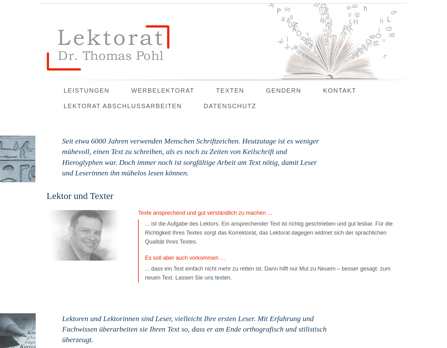 Aktuelle Website-Vorschau von lektorat dissertation
